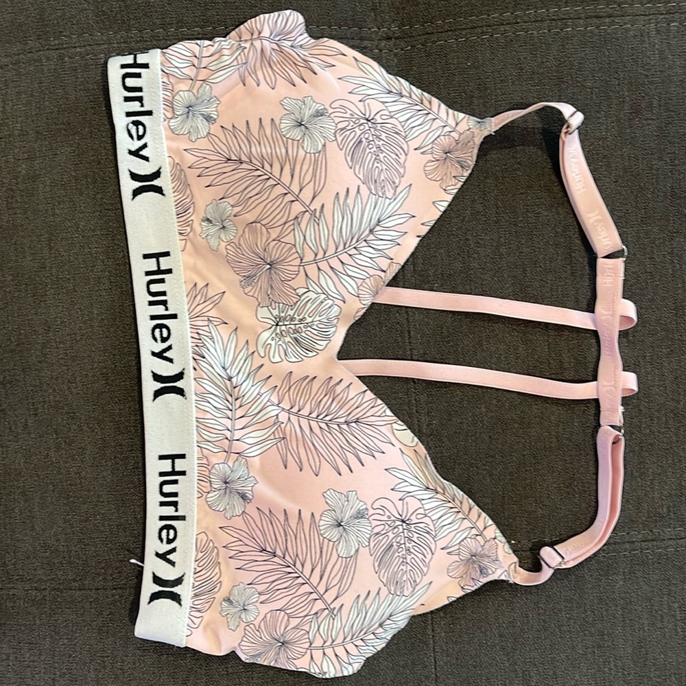 21 Hurley medium size bra pink and white floral